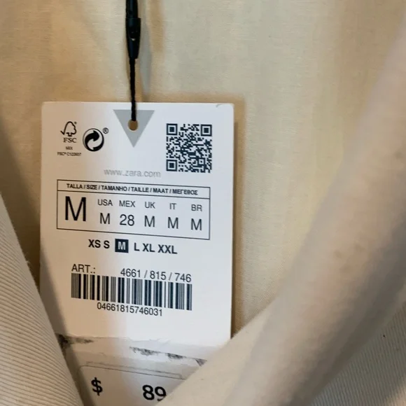 Zara Beige Women's Belted Blazer - Picture 4 of 5